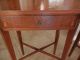 2x1940s Octagon End Table/night Stand Inlaid Top,  Ribbon Bow Tassels Front Drawer 1900-1950 photo 3