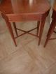2x1940s Octagon End Table/night Stand Inlaid Top,  Ribbon Bow Tassels Front Drawer 1900-1950 photo 5