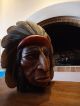 Vintage Native American Wooden Sculpture Navajo Handmade Solid Wood Native American photo 1