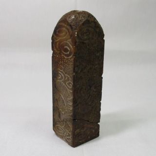 F005: Chinese Engraved Stone Big Seals Material With Kirin Sculpture 2 photo