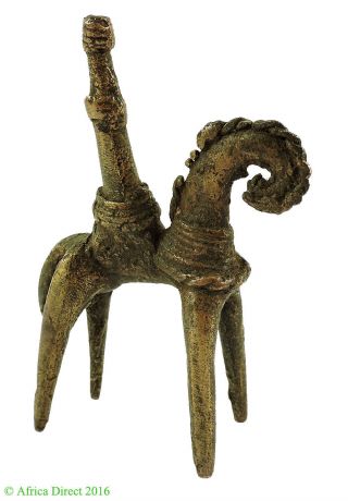 Kotoko Horseman Brass Figurine Chad African Art Was $65 photo