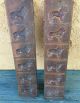 2 Antique Rowntree Copper English Tea Biscuit Candy Chocolate Molds Lion Figure Industrial Molds photo 2