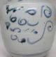 E873: Korean Joseon - Dynasty Style Blue - And - White Porcelain Water Pot Korea photo 4