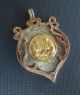 Vintage Stg.  Silver & Gold Fob Medal 1939 Whist / Bridge / Poker / Playing Cards Pocket Watches/Chains/Fobs photo 3