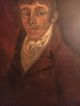 18th C Early Old Antique Painting Portrait Picture On Tin Gentleman Boy Primitives photo 5
