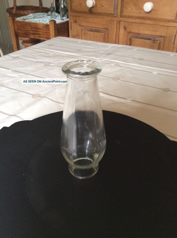 Small Glass Oil Lamp Chimney Shade 20th Century photo