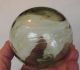 Vintage Japanese Glass Fishing Float Pale Moss Green,  Bubbles,  Striations (47) Fishing Nets & Floats photo 1