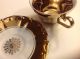 24k Gold Tea Cup & Saucer W/hand Painted Scene From Bavaria Germany Ex - Fs Cups & Saucers photo 5