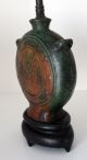 Stunning Antique Art Pottery Canteen/great Color & Glaze/early1900s Lamps photo 2