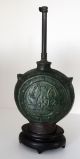 Stunning Antique Art Pottery Canteen/great Color & Glaze/early1900s Lamps photo 5