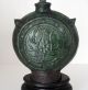 Stunning Antique Art Pottery Canteen/great Color & Glaze/early1900s Lamps photo 6