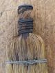 Vintage Antique Old Tiny Straw Whisk Broom Brush Shaker Peg Rack Primitive Primitives photo 3