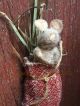 Primitive Country Colonial Coverlet Valentines Mouse Hanger Made In Usa Primitives photo 3