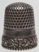 Vintage Sterling Silver Thimble Ornate Scrolling Border Stern Bros Thimbles photo 1
