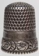 Vintage Sterling Silver Thimble Ornate Scrolling Border Stern Bros Thimbles photo 2