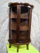 Vintage Antique Woodn Large Wall&stand Shelf Cabinet With Glasses Door 3 Floors 1900-1950 photo 6