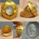 Intaglio Roman Stone Gold Ring 23 Ct Gold 8.  11 Grams Roman photo 1