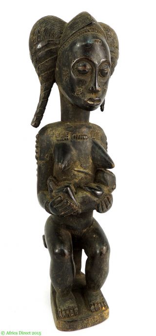 Baule Maternity Figure On Stool Cote D ' Ivoire African Art Was $690 photo