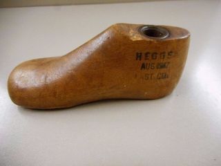 Vintage Wood Cobbler Shoe Form,  Kids Size Shoe,  Heggs 1947 photo