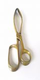 Vintage Solid Brass Rustic Scissor Style Coal Tongs Fireplace Tools Hearth Ware photo 8
