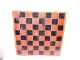 Antique Aafa 19th C Folk Art Wood Checker Game Board - Paint Primitives photo 2