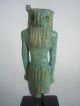 Ancient Egyptian Ushabti Shabti Turquoise Faience Neferthum God Figure 400 Bc Egyptian photo 1