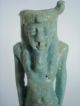 Ancient Egyptian Ushabti Shabti Turquoise Faience Neferthum God Figure 400 Bc Egyptian photo 2