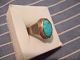 Vintage Islamic Middle Eastern Tribal Ethnic Natural Turquoise Ring خاتم اسلامي Islamic photo 1