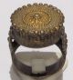 Large And Huge Post - Medieval Silver Ring With Gold Plated 75a Roman photo 1