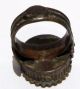Large And Huge Post - Medieval Silver Ring With Gold Plated 75a Roman photo 4