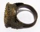 Large And Huge Post - Medieval Silver Ring With Gold Plated 75a Roman photo 8