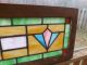 Antique Vintage Stained Leaded Glass Window Transom Slag Salvage Art Deco Balt 1900-1940 photo 3