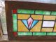 Antique Vintage Stained Leaded Glass Window Transom Slag Salvage Art Deco Balt 1900-1940 photo 4