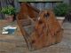 Antique Primitive Wood Carpenters 6 Bin Nail Tool Box Garden Tote Carrier Primitives photo 6