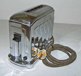 【nice】vintage Mcgraw 1a4 Toastmaster 1 - Slot Chrome Art Deco Toaster photo