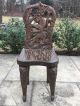 Antique Black Forest Wood Hand Carved Primitive Child Size Childrens Chair Bear 1800-1899 photo 1