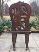Antique Black Forest Wood Hand Carved Primitive Child Size Childrens Chair Bear 1800-1899 photo 7