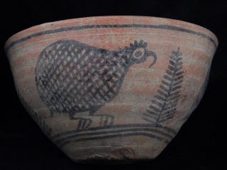 Ancient Large Size Teracotta Painted Pot With Birds Indus Valley 2500 Bc 15562 photo