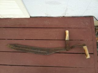 Very Very Old Antique Hey Knife Old Farm Tool Primitive 34 