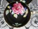 Paragon Pink Rose Blue Forget Me Not Black Tea Cup And Saucer Cups & Saucers photo 3