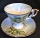 Enesco Tea Cup & Saucer May Lily Of The Valley Opalescent Floral,  Gold Trim Cups & Saucers photo 1