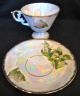 Enesco Tea Cup & Saucer May Lily Of The Valley Opalescent Floral,  Gold Trim Cups & Saucers photo 4
