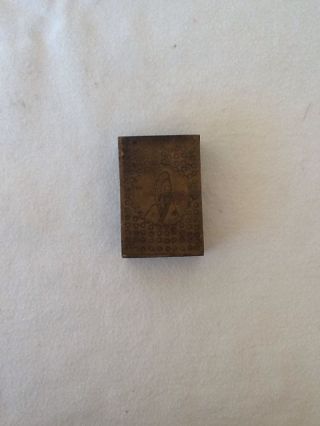 Pre - 1920 Chinese Match Box Holder - Brass With Engraved Figures - photo