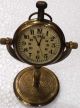 Nautical Maritine Antique Table/desk Clock With Brass Pocket Watch Compasses photo 4