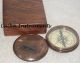 Titanic Compass W/leather Case Brass Compass Engraved Compass Compass Compasses photo 5