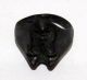 Very Rare 18th To 19th C Bronze Satanistic Ring With A Head On Devil 3c Byzantine photo 4