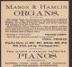 Mason & Hamlin Piano Organ Music Cat Dog Doll Victorian Advertising Trade Card Keyboard photo 5