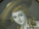 Antique 19th Century Hand Painted Gilt Metal Frame Portrait Of Woman Other Antique Decorative Arts photo 9