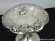 International Repousse Sterling Silver Compote Floral Nut Candy Dish 4 5/8 