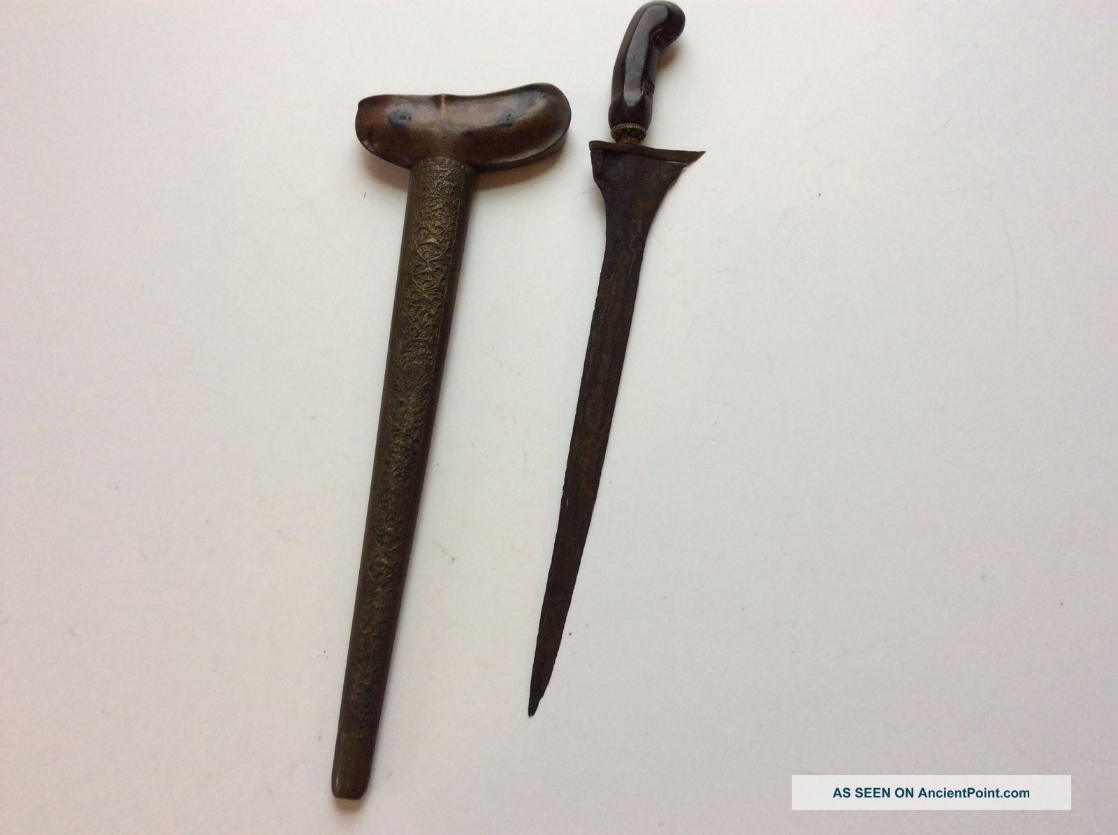 Old Antique 19th Century Javanese Indonesian Keris Kris Dagger Sword Pacific Islands & Oceania photo